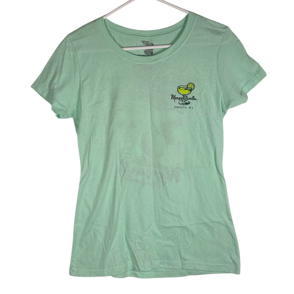Margaritaville Jamaica Mint Green Graphic T-Shirt Womens Large Limes Margarita